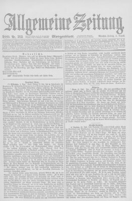 Allgemeine Zeitung Freitag 2. August 1889