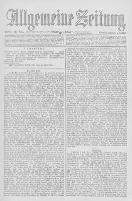 Allgemeine Zeitung Freitag 4. Oktober 1889