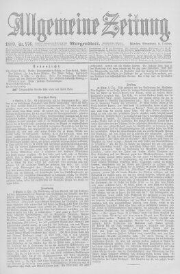 Allgemeine Zeitung Samstag 5. Oktober 1889