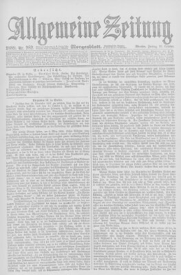 Allgemeine Zeitung Freitag 11. Oktober 1889