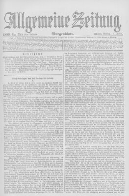 Allgemeine Zeitung Montag 14. Oktober 1889