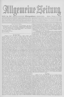 Allgemeine Zeitung Mittwoch 16. Oktober 1889