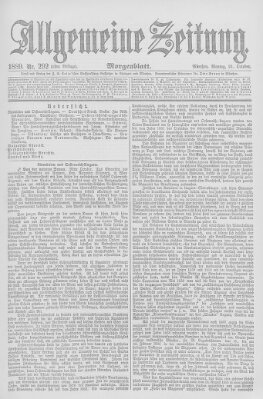Allgemeine Zeitung Montag 21. Oktober 1889