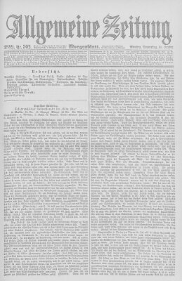 Allgemeine Zeitung Donnerstag 31. Oktober 1889