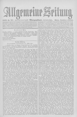 Allgemeine Zeitung Samstag 9. November 1889