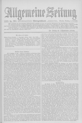 Allgemeine Zeitung Dienstag 31. Dezember 1889