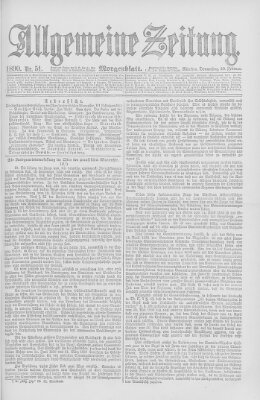 Allgemeine Zeitung Donnerstag 20. Februar 1890
