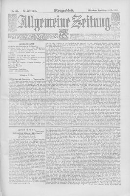 Allgemeine Zeitung Samstag 10. Mai 1890