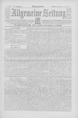 Allgemeine Zeitung Sonntag 17. August 1890