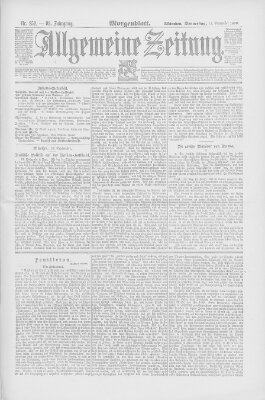 Allgemeine Zeitung Donnerstag 11. September 1890