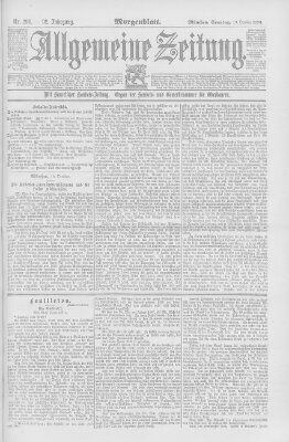 Allgemeine Zeitung Sonntag 19. Oktober 1890