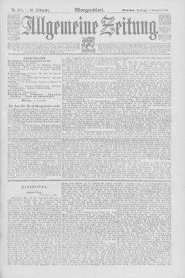 Allgemeine Zeitung Freitag 7. November 1890
