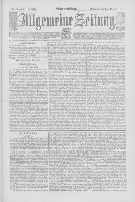 Allgemeine Zeitung Dienstag 13. Januar 1891
