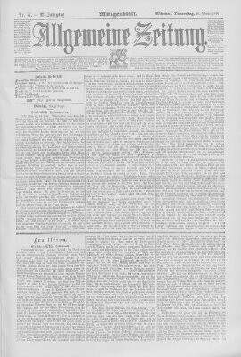 Allgemeine Zeitung Donnerstag 26. Februar 1891