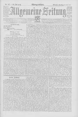 Allgemeine Zeitung Freitag 24. April 1891