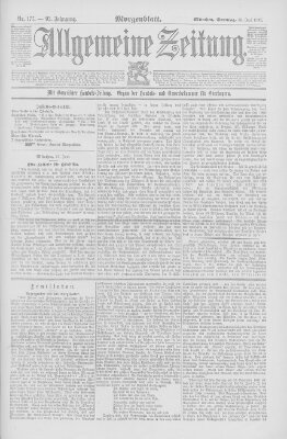 Allgemeine Zeitung Sonntag 28. Juni 1891