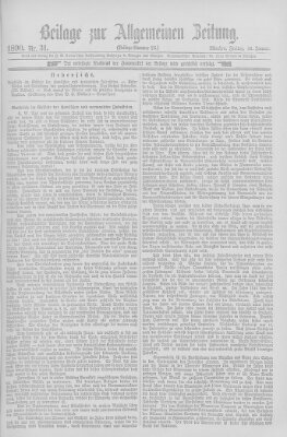 Allgemeine Zeitung Freitag 31. Januar 1890