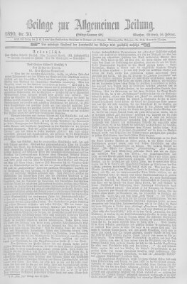 Allgemeine Zeitung Mittwoch 19. Februar 1890
