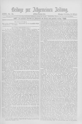 Allgemeine Zeitung Donnerstag 20. Februar 1890