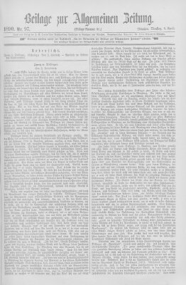 Allgemeine Zeitung Dienstag 8. April 1890