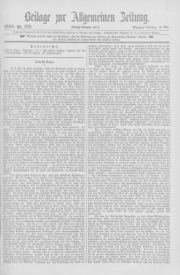 Allgemeine Zeitung Samstag 10. Mai 1890