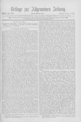 Allgemeine Zeitung Freitag 18. Juli 1890