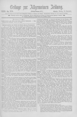 Allgemeine Zeitung Montag 29. September 1890