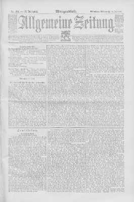 Allgemeine Zeitung Mittwoch 22. Juli 1891