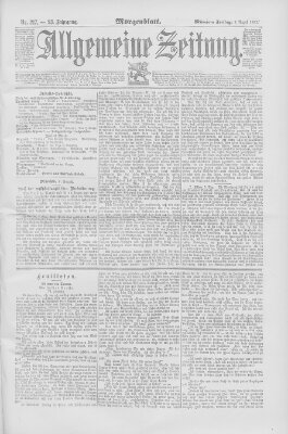 Allgemeine Zeitung Freitag 7. August 1891