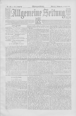 Allgemeine Zeitung Mittwoch 12. August 1891
