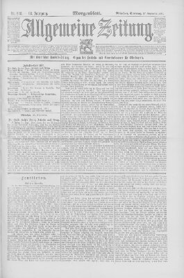Allgemeine Zeitung Sonntag 27. September 1891