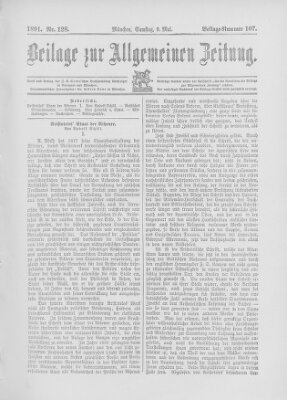 Allgemeine Zeitung Samstag 9. Mai 1891