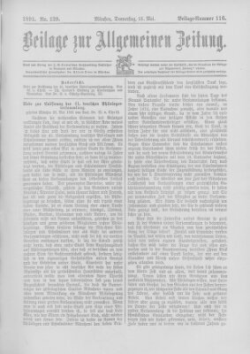 Allgemeine Zeitung Donnerstag 21. Mai 1891