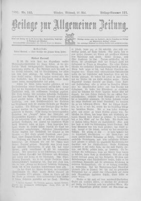 Allgemeine Zeitung Mittwoch 27. Mai 1891