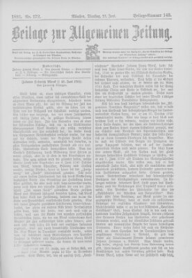 Allgemeine Zeitung Dienstag 23. Juni 1891