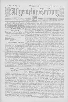 Allgemeine Zeitung Mittwoch 11. November 1891