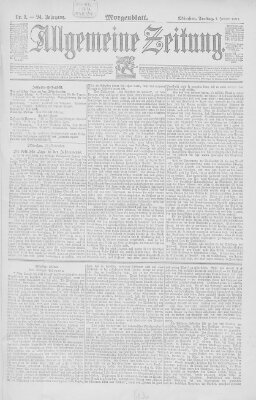 Allgemeine Zeitung Freitag 1. Januar 1892