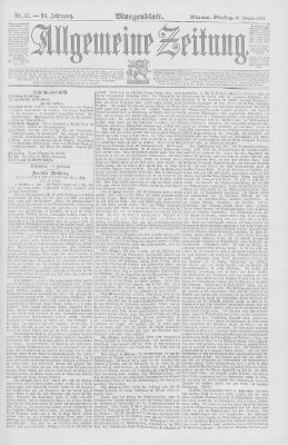 Allgemeine Zeitung Dienstag 16. Februar 1892