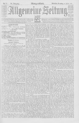 Allgemeine Zeitung Sonntag 28. Februar 1892