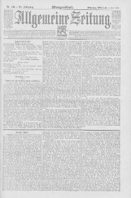 Allgemeine Zeitung Mittwoch 8. Juni 1892
