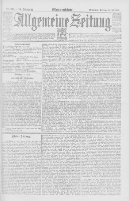 Allgemeine Zeitung Freitag 22. Juli 1892