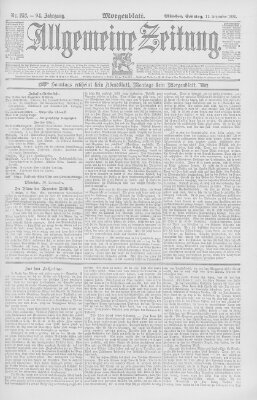 Allgemeine Zeitung Sonntag 11. September 1892