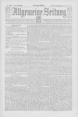 Allgemeine Zeitung Donnerstag 20. Oktober 1892