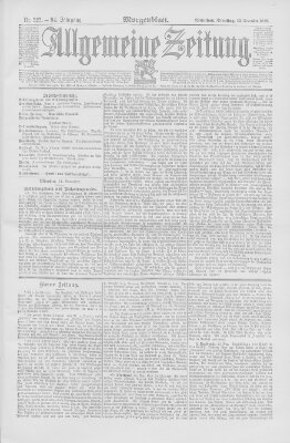 Allgemeine Zeitung Dienstag 22. November 1892