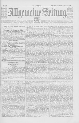 Allgemeine Zeitung Sonntag 29. Januar 1893