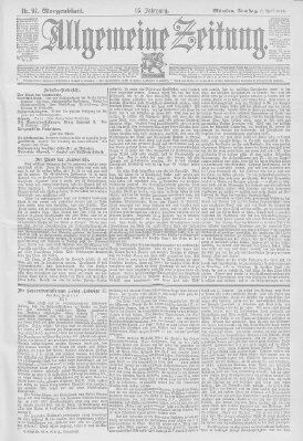 Allgemeine Zeitung Samstag 8. April 1893
