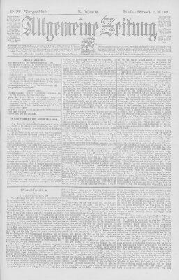 Allgemeine Zeitung Mittwoch 12. Juli 1893
