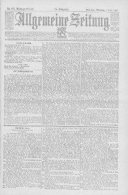 Allgemeine Zeitung Dienstag 8. August 1893