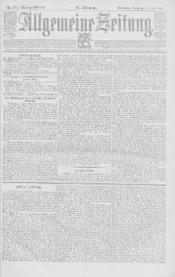 Allgemeine Zeitung Dienstag 3. Oktober 1893
