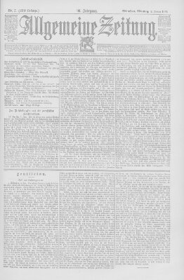 Allgemeine Zeitung Montag 8. Januar 1894